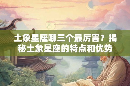 土象星座哪三个最厉害？揭秘土象星座的特点和优势