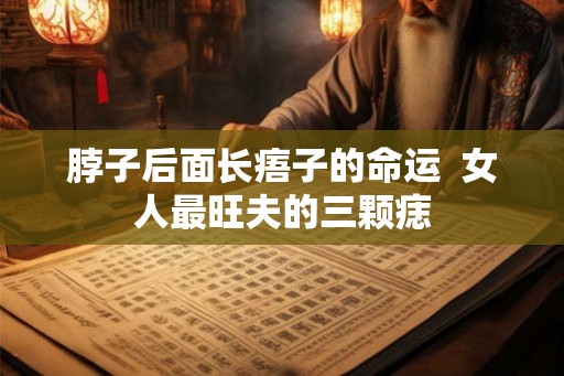 脖子后面长痦子的命运  女人最旺夫的三颗痣