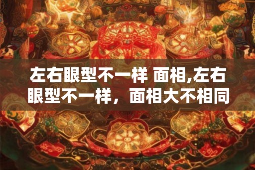 左右眼型不一样 面相,左右眼型不一样，面相大不相同！