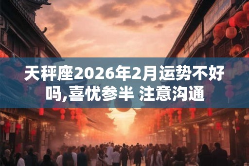 天秤座2026年2月运势不好吗,喜忧参半 注意沟通 天秤座2026年2月运势不好吗,喜忧参半 注意沟通