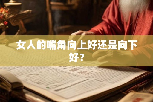 女人的嘴角向上好还是向下好？