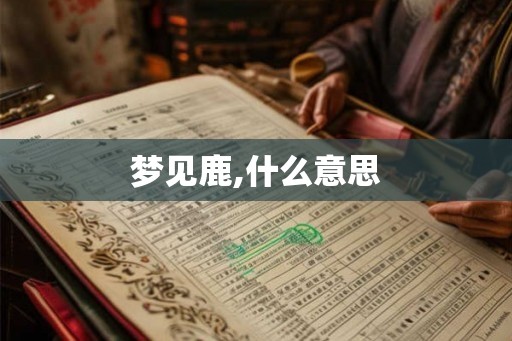 梦见鹿,什么意思