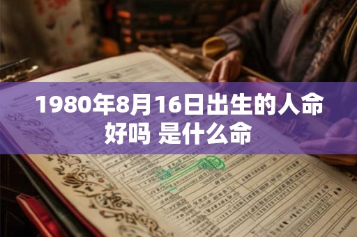 1980年8月16日出生的人命好吗 是什么命 1980年8月16日出生的人命好吗 是什么命