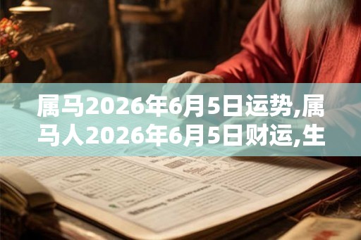 属马2026年6月5日运势,属马人2026年6月5日财运,生肖马2026年6月5日运势 属马2026年6月5日运势,属马人2026年6月5日财运,生肖马2026年6月5日运势