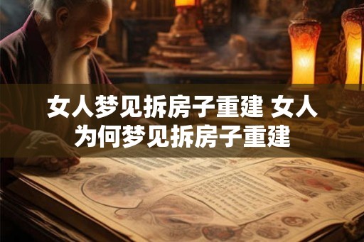 女人梦见拆房子重建 女人为何梦见拆房子重建