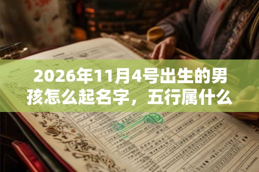 2026年11月4号出生的男孩怎么起名字，五行属什么