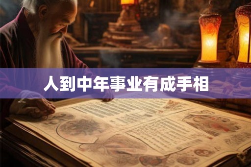 人到中年事业有成手相