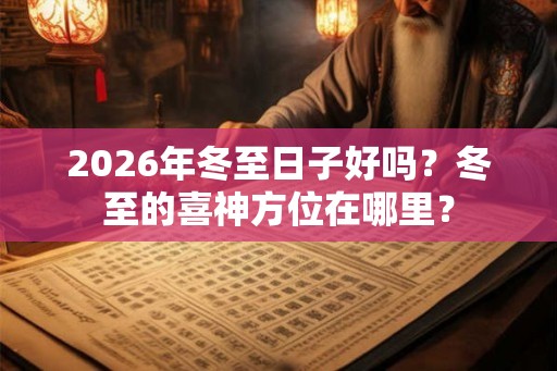 2026年冬至日子好吗？冬至的喜神方位在哪里？