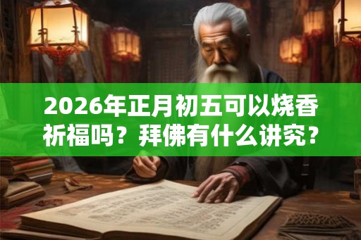 2026年正月初五可以烧香祈福吗？拜佛有什么讲究？