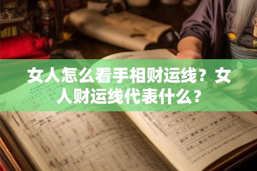 女人怎么看手相财运线？女人财运线代表什么？