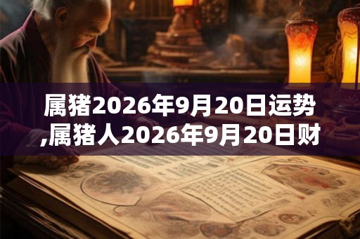 属猪2026年9月20日运势,属猪人2026年9月20日财运,生肖猪2026年9月20日运势 属猪2026年9月20日运势,属猪人2026年9月20日财运,生肖猪2026年9月20日运势