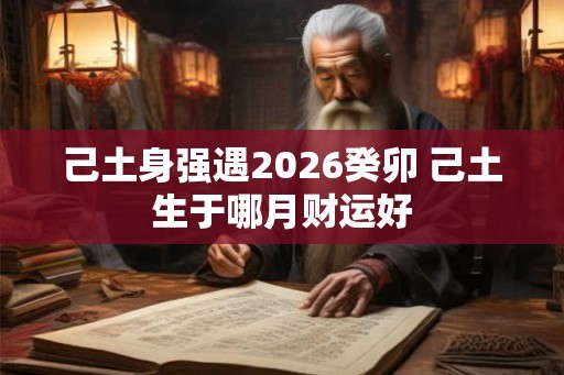 己土身强遇2026癸卯 己土生于哪月财运好