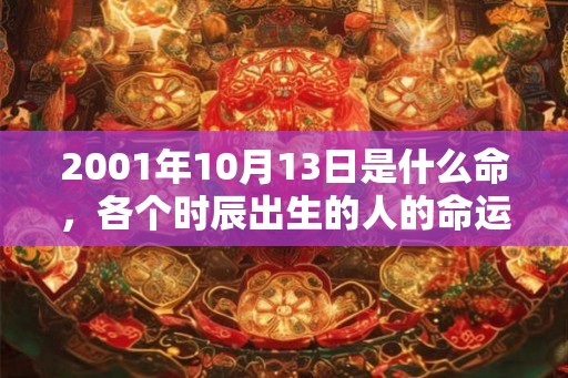 2001年10月13日是什么命，各个时辰出生的人的命运