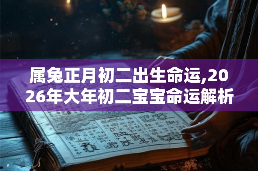 属兔正月初二出生命运,2026年大年初二宝宝命运解析