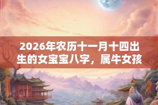 2026年农历十一月十四出生的女宝宝八字，属牛女孩取名大全
