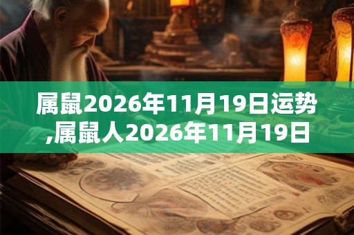 属鼠2026年11月19日运势,属鼠人2026年11月19日财运,生肖鼠2026年11月19日运势