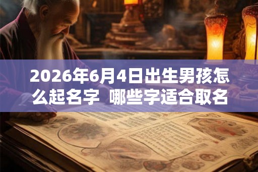 2026年6月4日出生男孩怎么起名字 哪些字适合取名 2026年6月4日出生男孩怎么起名字 哪些字适合取名