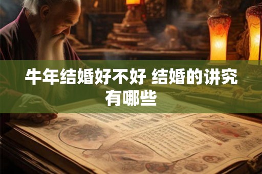 牛年结婚好不好 结婚的讲究有哪些