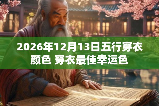 2026年12月13日五行穿衣颜色 穿衣最佳幸运色