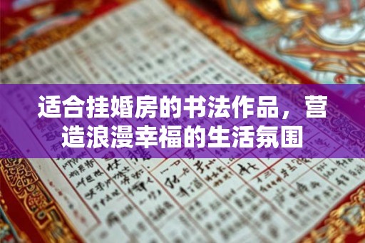 适合挂婚房的书法作品，营造浪漫幸福的生活氛围