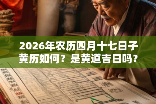 2026年农历四月十七日子黄历如何？是黄道吉日吗？