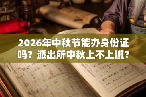 2026年中秋节能办身份证吗？派出所中秋上不上班？
