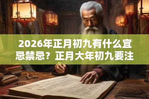 2026年正月初九有什么宜忌禁忌？正月大年初九要注意什么？