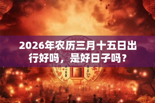 2026年农历三月十五日出行好吗，是好日子吗？