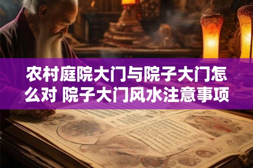 农村庭院大门与院子大门怎么对 院子大门风水注意事项