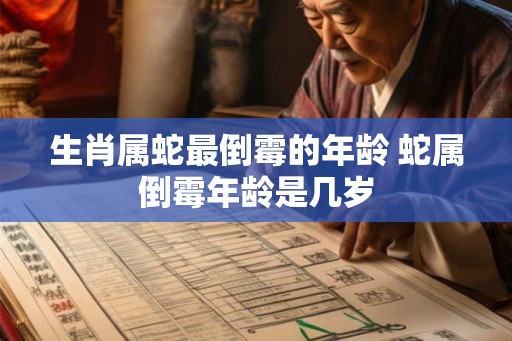 生肖属蛇最倒霉的年龄 蛇属倒霉年龄是几岁
