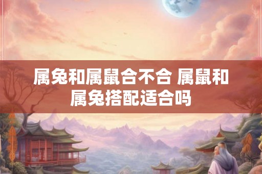 属兔和属鼠合不合 属鼠和属兔搭配适合吗
