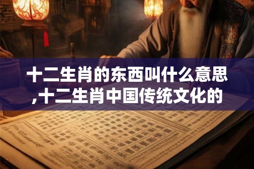 十二生肖的东西叫什么意思,十二生肖中国传统文化的瑰宝