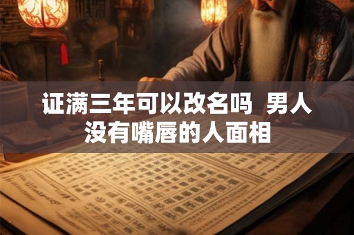 证满三年可以改名吗  男人没有嘴唇的人面相