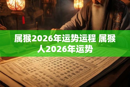 属猴2026年运势运程 属猴人2026年运势