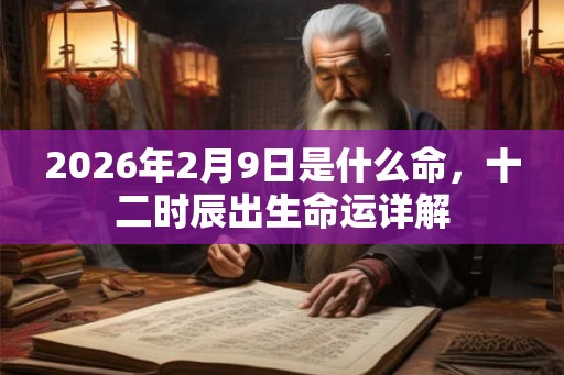 2026年2月9日是什么命，十二时辰出生命运详解
