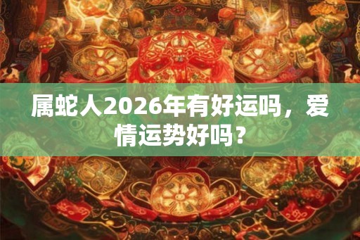 属蛇人2026年有好运吗，爱情运势好吗？