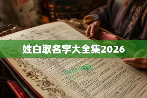 姓白取名字大全集2026