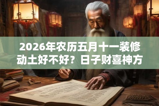 2026年农历五月十一装修动土好不好？日子财喜神方位？