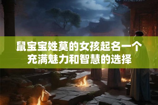 鼠宝宝姓莫的女孩起名一个充满魅力和智慧的选择