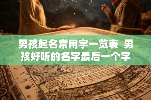 男孩起名常用字一览表  男孩好听的名字最后一个字