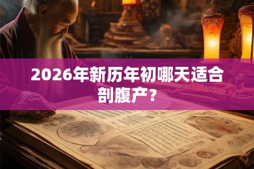 2026年新历年初哪天适合剖腹产？