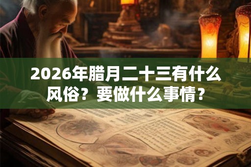 2026年腊月二十三有什么风俗?要做什么事情? 2026年腊月二十三有什么风俗?要做什么事情?