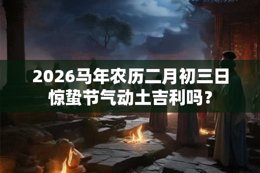 2026马年农历二月初三日惊蛰节气动土吉利吗？