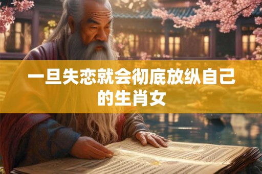 一旦失恋就会彻底放纵自己的生肖女