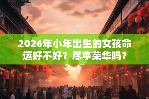 2026年小年出生的女孩命运好不好？尽享荣华吗？