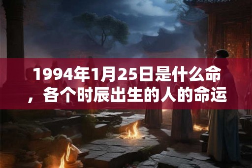 1994年1月25日是什么命，各个时辰出生的人的命运
