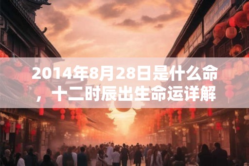 2014年8月28日是什么命，十二时辰出生命运详解