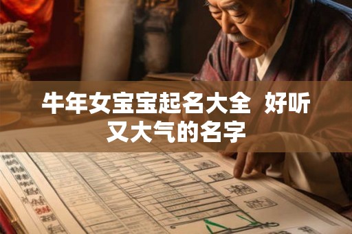 牛年女宝宝起名大全  好听又大气的名字