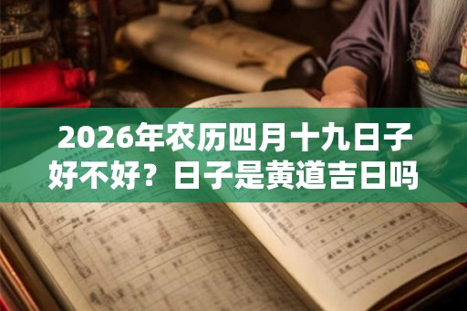 2026年农历四月十九日子好不好？日子是黄道吉日吗？