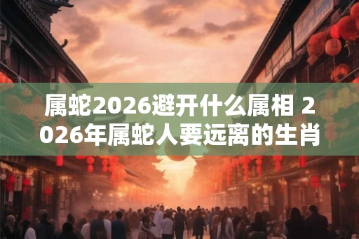 属蛇2026避开什么属相 2026年属蛇人要远离的生肖